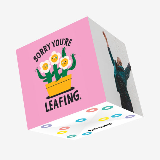 Sorry You're Leafing Confetti-exploding Greetings Card