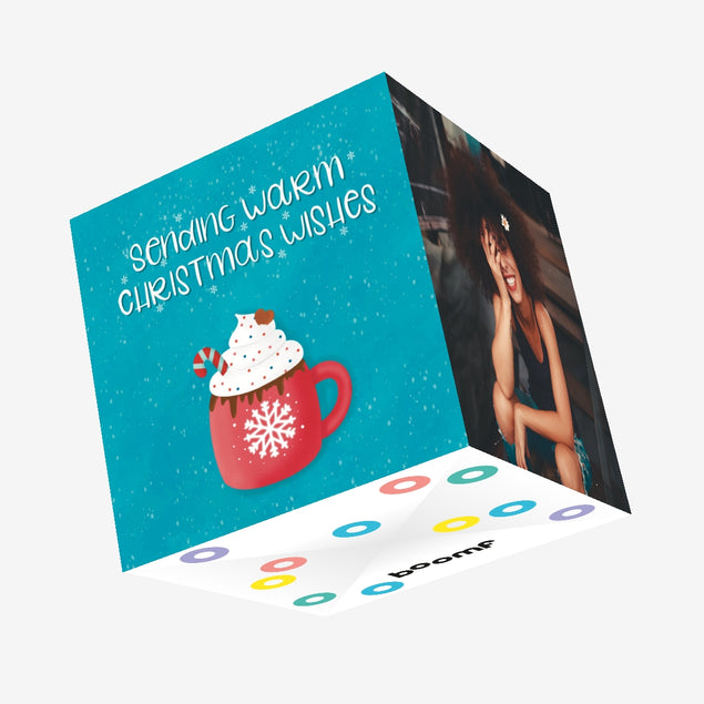 Sending Warm Christmas Wishes Confetti-exploding Greetings Card