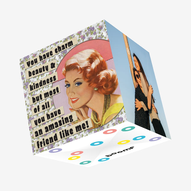 Charm Beauty and Kindness Confetti-exploding Greetings Card