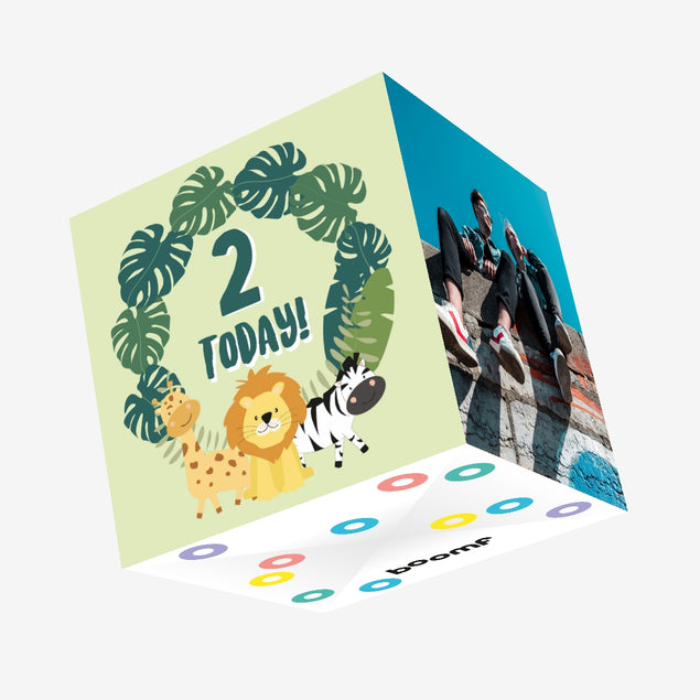 2 Today! Confetti-exploding Greetings Card
