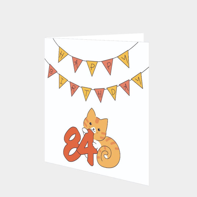 Birthday Cat 84 Card