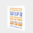 The Next Best Thing To Having You As My Wife And Mom Card