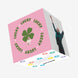 Four-Leaf Clover Lucky Confetti-exploding Greetings Card
