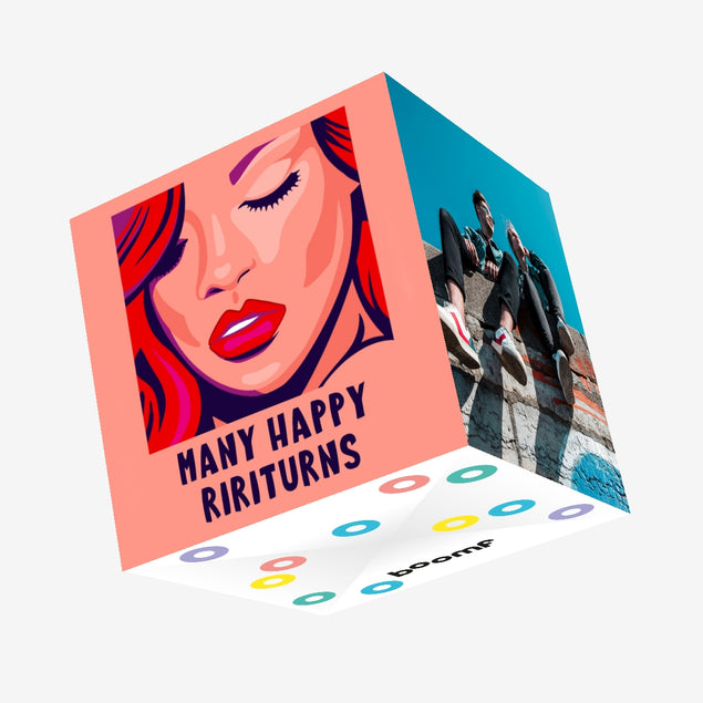 Many Happy RiRiturns Birthday Confetti-exploding Greetings Card