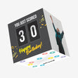 Happy 30th Birthday Football Score Confetti-exploding Greetings Card