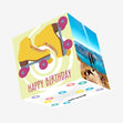 Happy Birthday Roller Skate Confetti-exploding Greetings Card