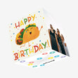 Cute Colorful Taco Happy Birthday Confetti-exploding Greetings Card