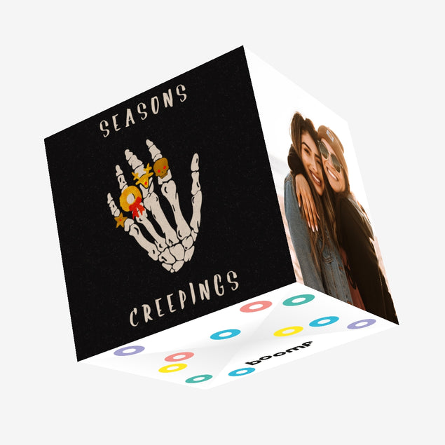 Seasons Creepings Dark Christmas Confetti-exploding Greetings Card