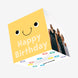 Happy Birthday Smiling Face Confetti-exploding Greetings Card