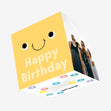 Happy Birthday Smiling Face Confetti-exploding Greetings Card
