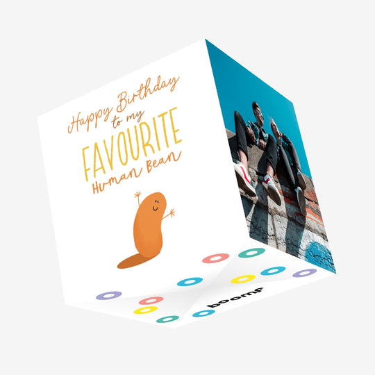 Favourite Human Bean Confetti-exploding Greetings Card