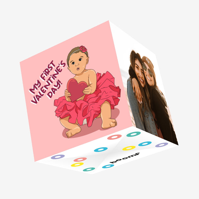 My First Valentine's Day Charming Baby Confetti-exploding Greetings Card