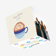 Hedgehog In A Blue Mug Happy Birthday Uncle Confetti-exploding Greetings Card