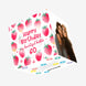 Strawberries Happy 60th Birthday My Beautiful Bestie Confetti-exploding Greetings Card