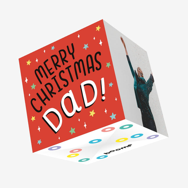 Merry Christmas Dad Confetti-exploding Greetings Card