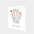 Being My Sister Christmas Card