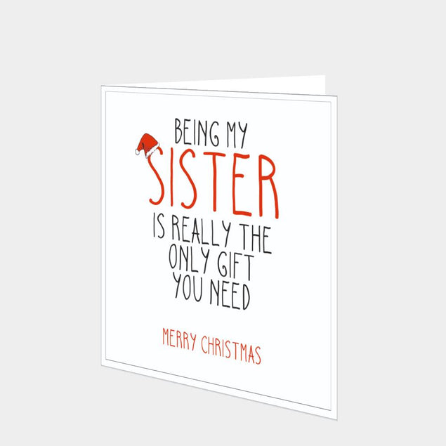 Being My Sister Christmas Card