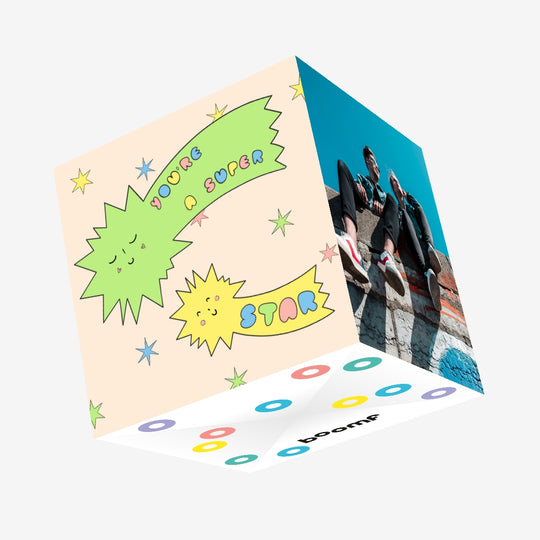 Superstar Confetti-exploding Greetings Card