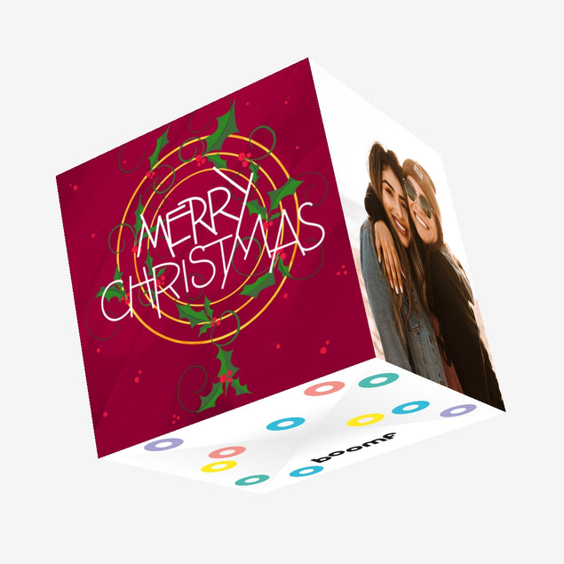 Merry Christmas Mistletoe Confetti-exploding Greetings Card
