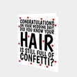 Wedding Confetti Hair Card