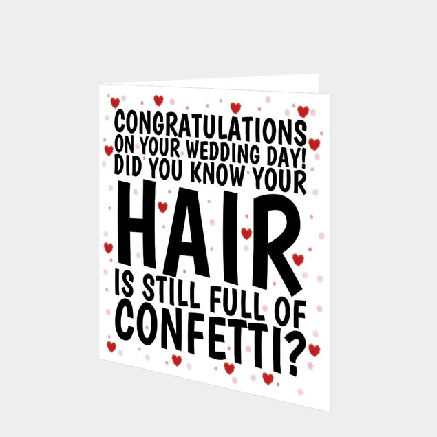 Wedding Confetti Hair Card