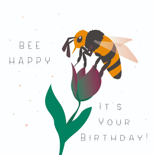 Bee Happy Birthday Card