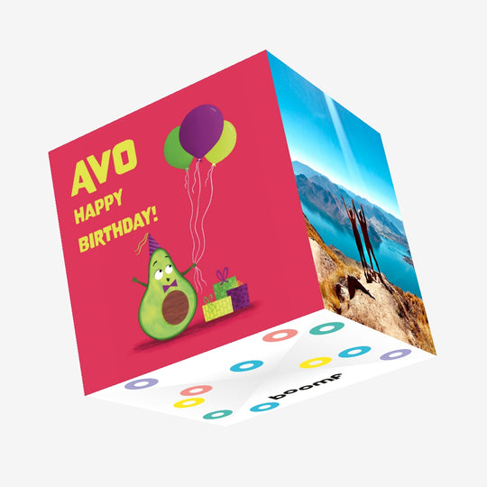 Avocado Birthday Confetti-exploding Greetings Card