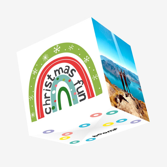 Rainbow Christmas Fun Confetti-exploding Greetings Card