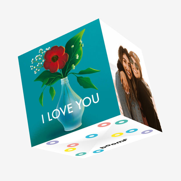 I Love You Flower Confetti-exploding Greetings Card