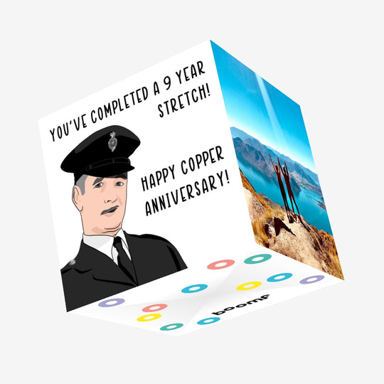 Happy Copper Anniversary Confetti-exploding Greetings Card