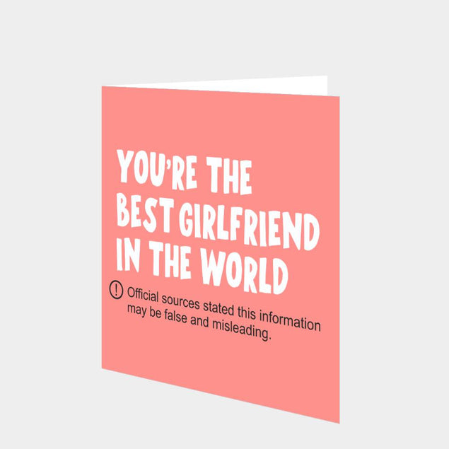 Best Girlfriend In The World Card