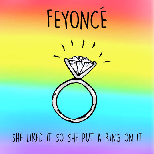 Feyonc‚ Lesbian Engagement Card