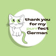 Purrfect German Card