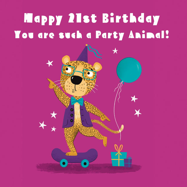 Happy 21st Birthday Party Animal - 1