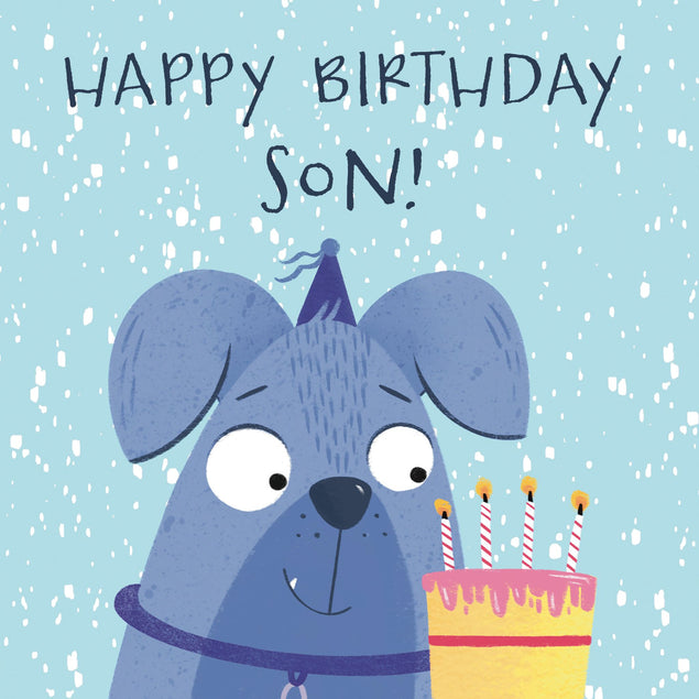 Happy Birthday Son Dog Card - 1