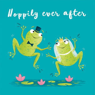 Hoppily Ever After Frog Wedding Card - 1