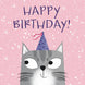 Tabby Cat Birthday Card