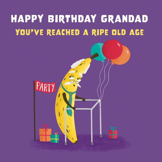 Ripe Old Age Banana Grandad Birthday Card