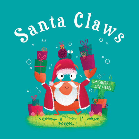 Santa Claws Crab Christmas Card