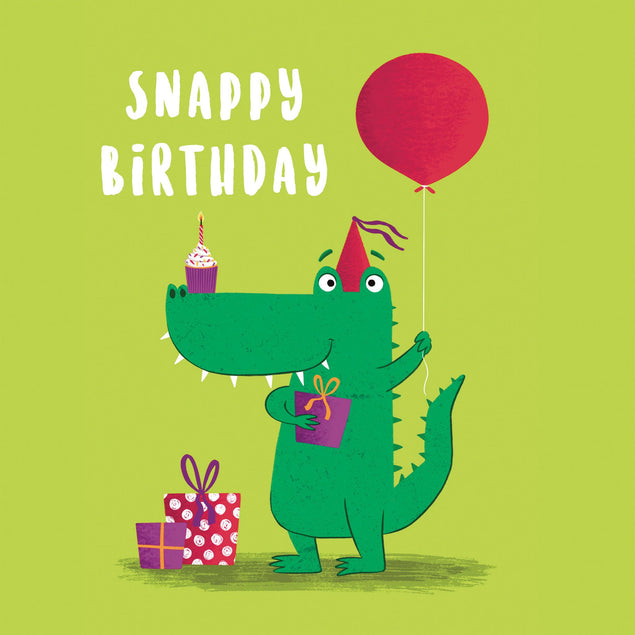 Crocodile Snappy Birthday Card - 1