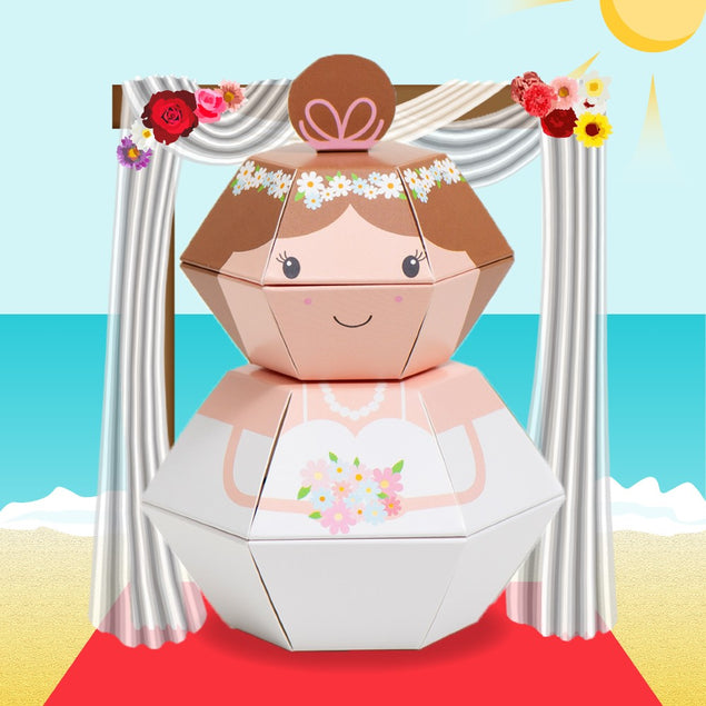 Cute Bride 3D Pop-up Wild Card Character Boomf Confetti Greeting Card