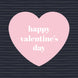 Happy Valentine's Day Pink On Black Heart Card