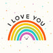 I Love You Rainbow Card
