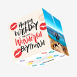 Happy Birthday Wonderful Boyfriend Lots Of Kisses Confetti-exploding Greetings Card