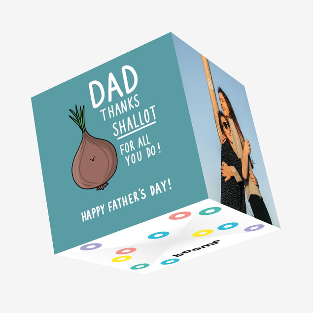 Thanks Shallot Dad Father's Day Confetti-exploding Greetings Card