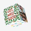 Get Well Green Leaves Confetti-exploding Greetings Card