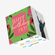 Happy Birthday Mum Floral Confetti-exploding Greetings Card