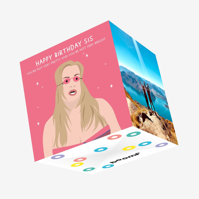 Happy Birthday Sis Cinderella Story Confetti-exploding Greetings Card