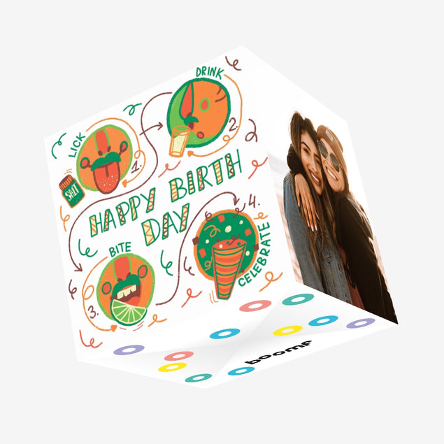 How To Drink Tequila Birthday Confetti-exploding Greetings Card