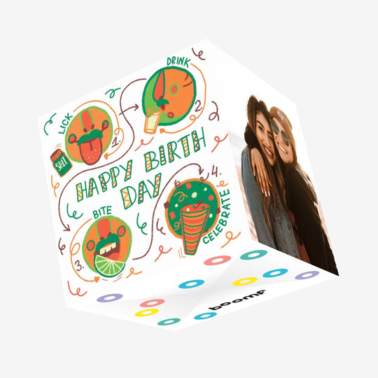 How To Drink Tequila Birthday Confetti-exploding Greetings Card